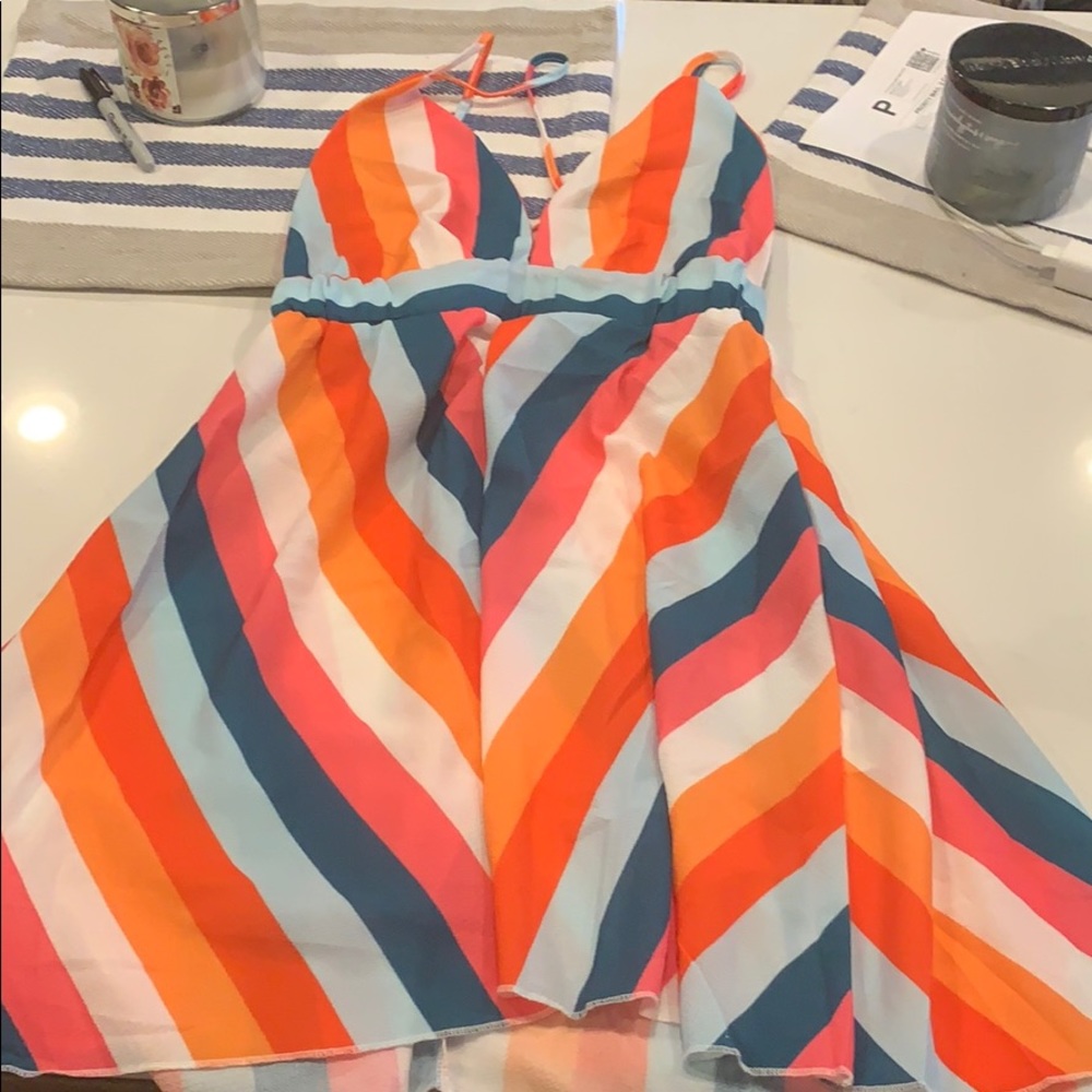 Never worn low cut criss cross back dress